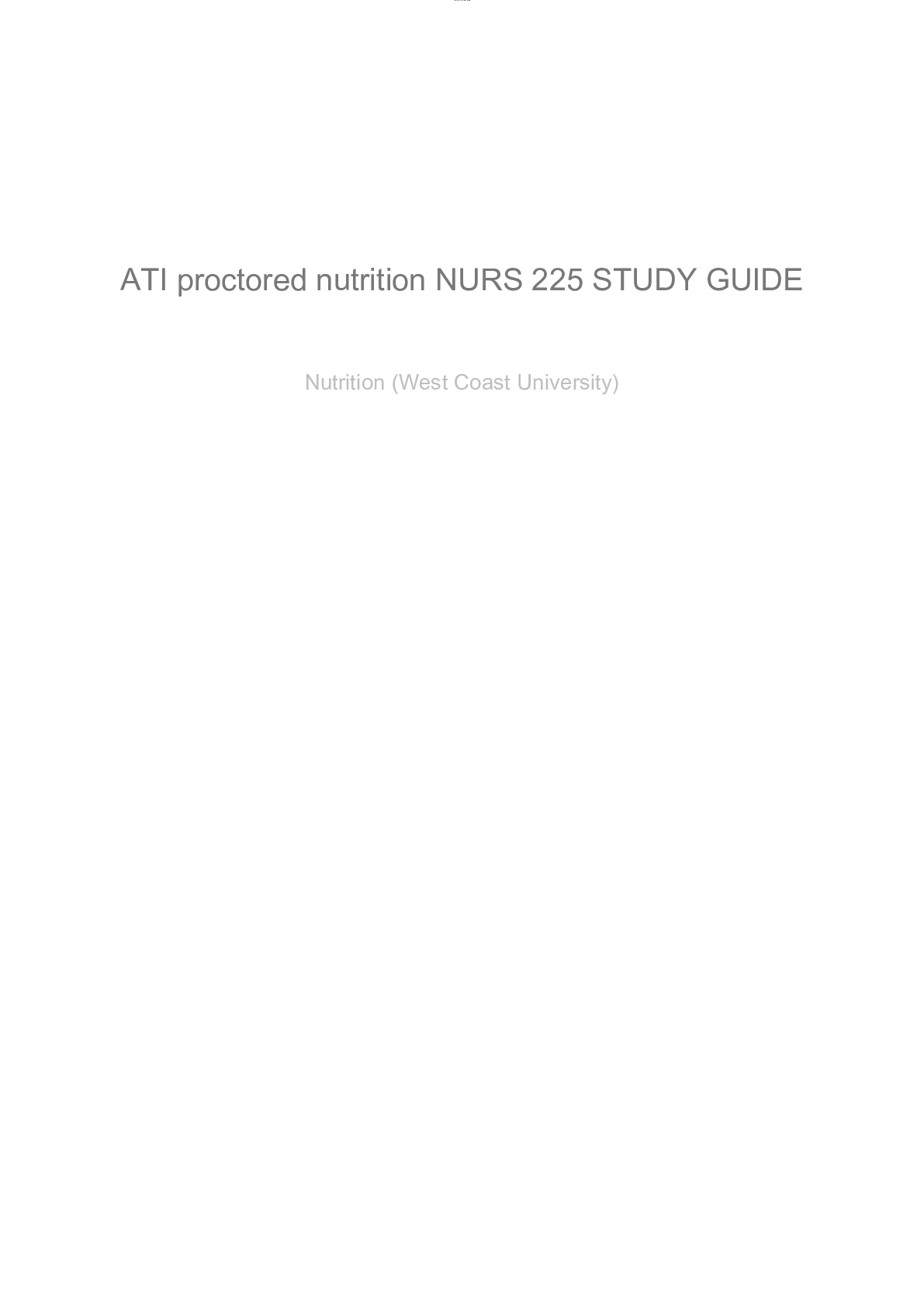 Preview image for NURS 225 ATI proctored nutrition